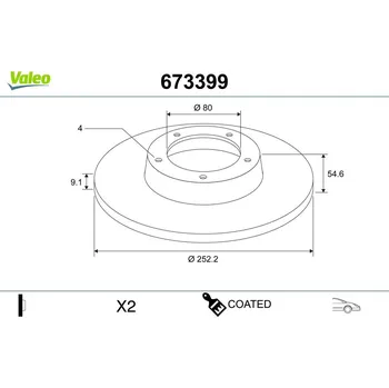 Brzdový kotouč Brzdový kotouč VALEO 673399