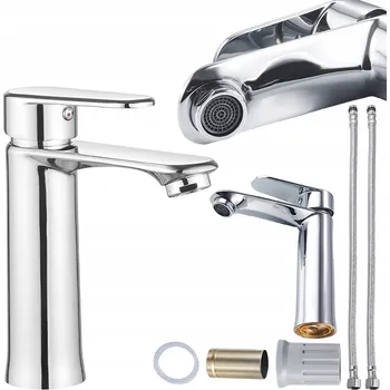 Vodovodní baterie Stojánková umyvadlová baterie Hydrosan FARGO, stříbrná