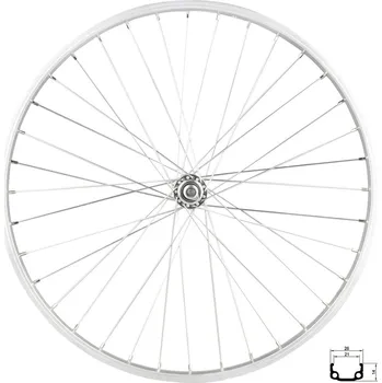 Náboj kola kolo přední RMX 21, 507x21,stříbrné, náboj F80428