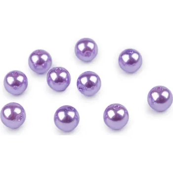 Plastové voskové korálky / perly Glance Ø10 mm, střední, F25 fialová lila