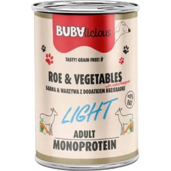 Krmivo pro psa BUBAlicious 3801 light 400g srnčí