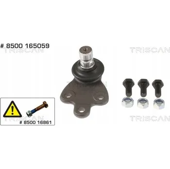 Zavěšení kol Triscan 8500 165059 Kloub / čep pro uchycení a vedení