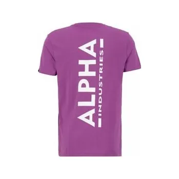 Pánská móda Alpha Industries T-Shirt AI.128507-677-M Fialová Basic Fit S
