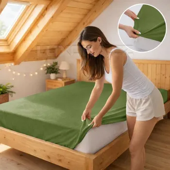 Prostěradlo Prostěradlo jersey khaki 39 - 60 x 120 cm postýlka