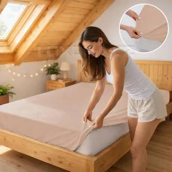 Prostěradlo Prostěradlo jersey bílá káva 27 - 180 x 200 cm dvoulůžko