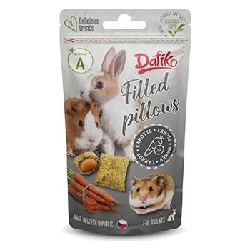 Krmivo pro hlodavce Dafíko plněné polštářky pro hlodavce mrkev 40g