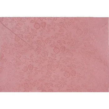 Obálka Obálka DL 11,2x21,9 cm metaická s ražbou světle růžová