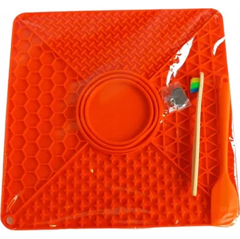 Miska pro psa Silikonová Podložka na Pamlsky pro Psa Oranžová