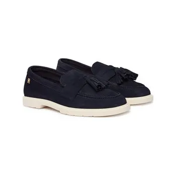 Dámská obuv Mokasíny Tommy Hilfiger Light Suede Tassel Loafer FW0FW09285 Tmavomodrá 36