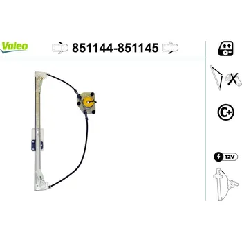 Stahovačka okna Zvedací zařízení oken VALEO 851144