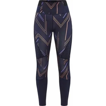 Dámské kalhoty Dámské dlouhé elastické kalhoty Craft PRO HIT BLOCKED TIGHTS W M Tmavě modrá, Oranžová