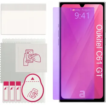 Pouzdro na mobilní telefon Hybridní Sklo Anti-Blue 9H na displej pro Oukitel C61 GT