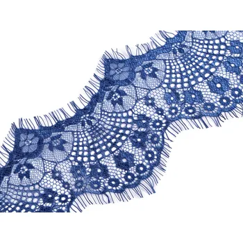 Francouzská krajka šíře 12 cm, střední, 5 modrá