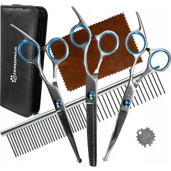 Kosmetika pro psa NŮŽKY NA STŘÍHÁNÍ PSŮ, KOČEK, STŘÍHÁNÍ, HŘEBEN, GROOMERSKÁ SADA POUZDRO