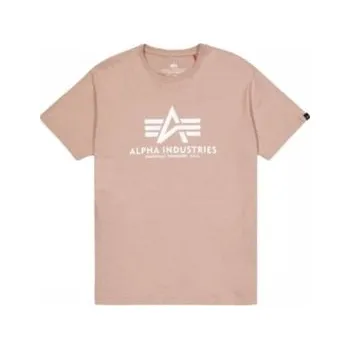 Pánské tričko Alpha Industries T-Shirt AI.100501-721-L Růžová Basic Fit S