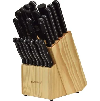 Kuchyňský nůž Alpina Sada nožů v bloku Alpina dřevo 22 ks