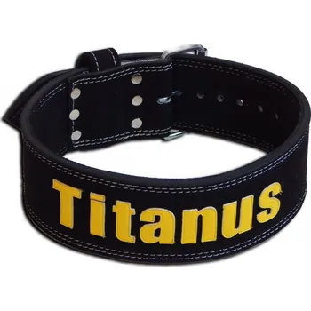 Opasek na cvičení TITANUS opasek Powerlifting jednoduchá přezka (černá) XL