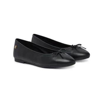 Dámské baleríny Baleríny Tommy Hilfiger Hilfiger Smooth Lthr Ballet FW0FW09241 Černá 40