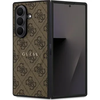 Náhradní kryt pro mobilní telefon Guess PU Leather 4G Colored Ring Magnetic zadní kryt pro Samsung Galaxy Z Fold 7 Brown