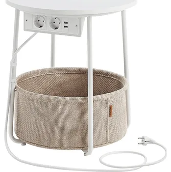 Jídelní stůl Odkládací stolek 45x45x50cm, mdf, černá, AKF-E1028 BK Barva: bílá