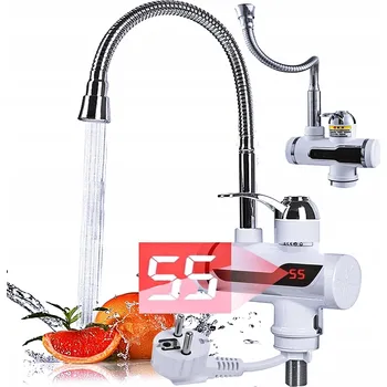 Bojler ELEKTRICKÝ PRŮTOKOVÝ OHŘÍVAČ VODY S LCD DISPLEJEM A FLEXIBILNÍM KOHOUTKEM