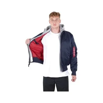 Pánský bomber Alpha Industries Bunda bomber AI.183110-07-L Tmavomodrá Regular Fit M