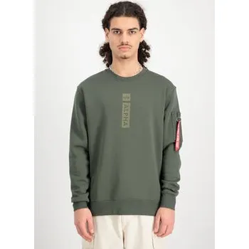 Pánská mikina Alpha Industries Mikina Alpha Reflective Print Sweatshirt Zelená Regular Fit S