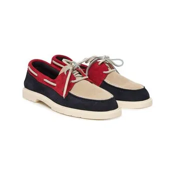 Dámská obuv Polobotky Tommy Hilfiger Light Suede Boat Shoe FW0FW09337 Tmavomodrá 36