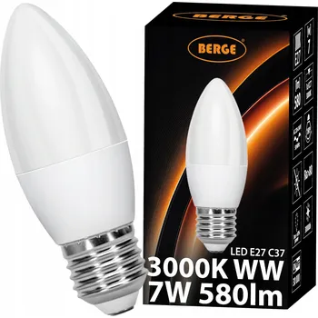Žárovka LED žárovka Berge E27 7 W svíčka 580 lm teplá bílá 3000 K