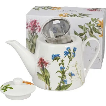 Konvice na čaj Karafa s infuzérem z nerezové oceli DUO KWIATY CLASSIC Barwy Natury 900 ml