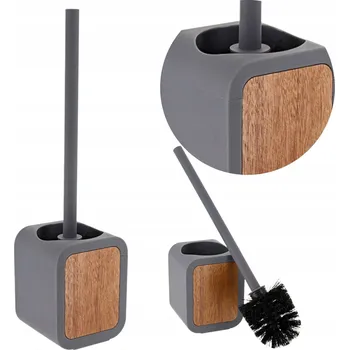 WC štětka WC ŠTĚTKA grafitová volně stojící s nádobkou a rukojetí