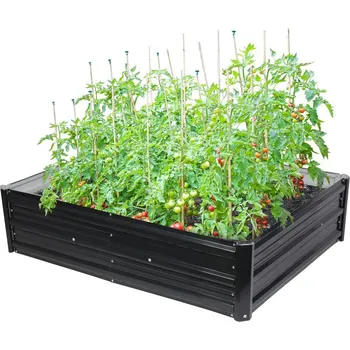 Vyvýšený záhon Vyvýšený záhon, 120x90x30 cm 3D design, kov