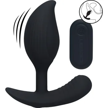 Levelz by Shots vibrační anální kolík s dálkovým ovladačem - černý