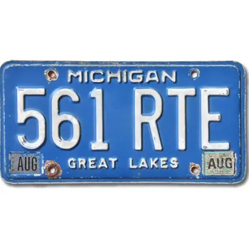 Plechová cedule Americká SPZ Michigan Great Lakes 561 RTE