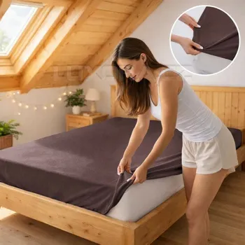 Prostěradlo Prostěradlo jersey tm.hnědá 45 - 160 x 200 cm atyp