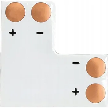 LED osvětlení Rohová spojka pro LED pásek 10 mm + klipy