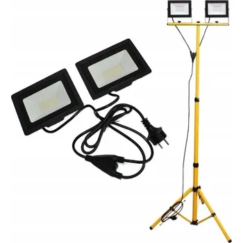 LED halogenový reflektor na stativu 2x50W 70000 lm