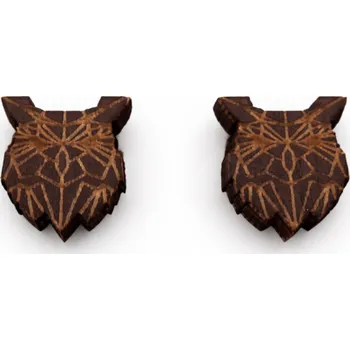 Náušnice Dřevěné náušnice sova