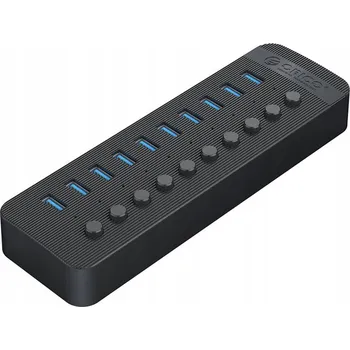 USB hub Orico Aktivní USB hub 10x USB-A 5Gbps BC 1.2 48W černý