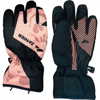 Rukavice Juniorské pětprsté rukavice Zanier Sillian černo-růžové, velikost 5,5