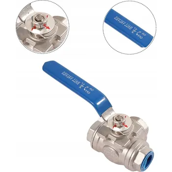 Instalatérský materiál KULOVÝ KOHOUT TŘÍCESTNÝ NEREZOVÝ G 1/2 PALCE ODOLNÝ KYSELINÁM DN15