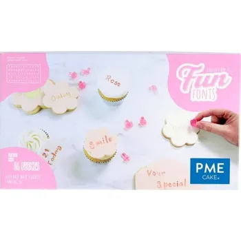 Vykrajovátko PME sada otiskovačů Abeceda velká a malá, číslice a znaky 3 (66 ks)