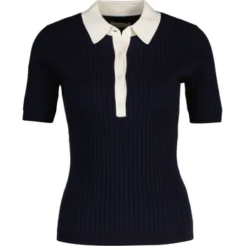 Dámský svetr SVETR GANT RIB KNIT SS RUGGER EVENING BLUE