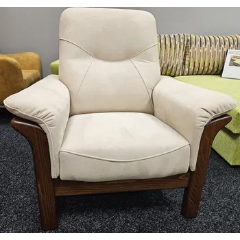 Křeslo Křeslo LEXUS masiv buk, moření ořech, látka Gusto 3 béžová, český výrobek, VÝPRODEJ expo