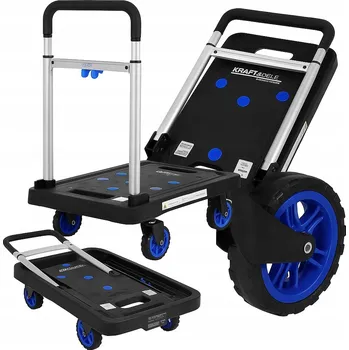 Plošinový vozík Skládací plošinový vozík transportní skladový 150 kg Kraft&Dele