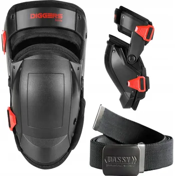 Chránič kolene Gelové pracovní nákoleníky DIGGERS, chrániče kolen DK-781 + pásek