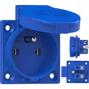 Elektrická zásuvka Elektrická Zásuvka hermetická Pce modrá