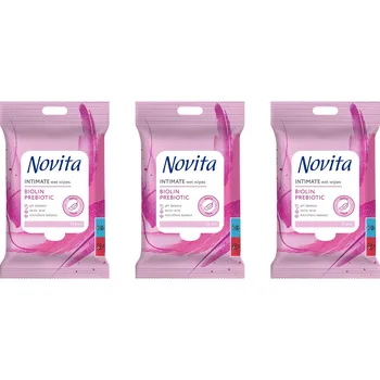 Intimní hygienický prostředek Vlhčené ubrousky pro intimní hygienu Novita 15 ks