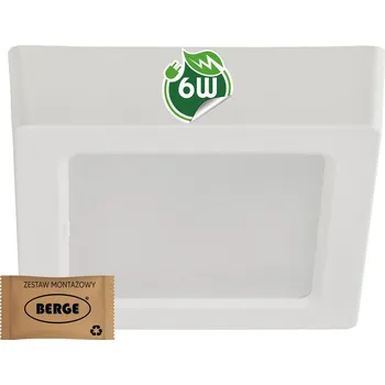 Plafon LED Lampa Sufitowa Natynkowa 6W 660lm Neutrální Bílá Černá Kulaté