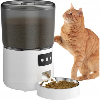 Miska pro psa AUTOMATICKÉ KRMÍTKO S MISKOU 4L WIFI, 1-9 DÁVEK (6-10G) PRO PSY A KOČKY - NA SUCHÉ KRMIVO